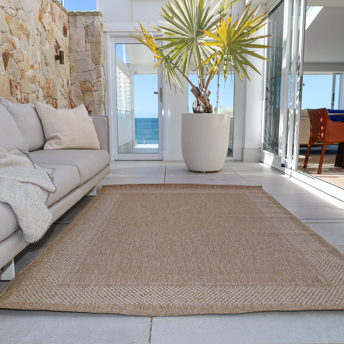 Akita White Indoor Outdoor Rug
