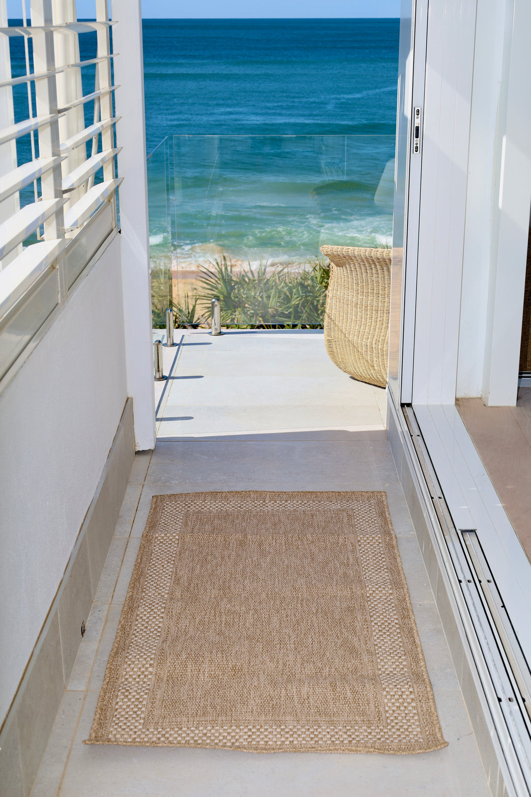 Akita White Indoor Outdoor Large Rug