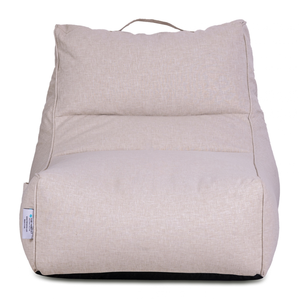 Altair Beige Outdoor Star Lounger Bean Bag with Handle & Pocket