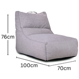 Altair Grey Outdoor Star Lounger Bean Bag with Handle & Pocket