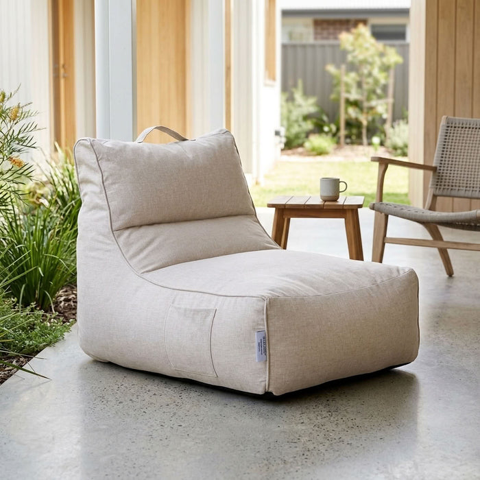 Altair Beige Outdoor Star Lounger Bean Bag with Handle & Pocket