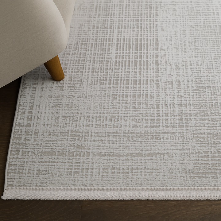Amadeus Grey Modern Distressed Large Rug