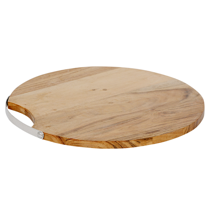 Amla Acacia Wood 36x36 cm Round Serving Board - Fab Habitat , Serving Boards, [product_size],