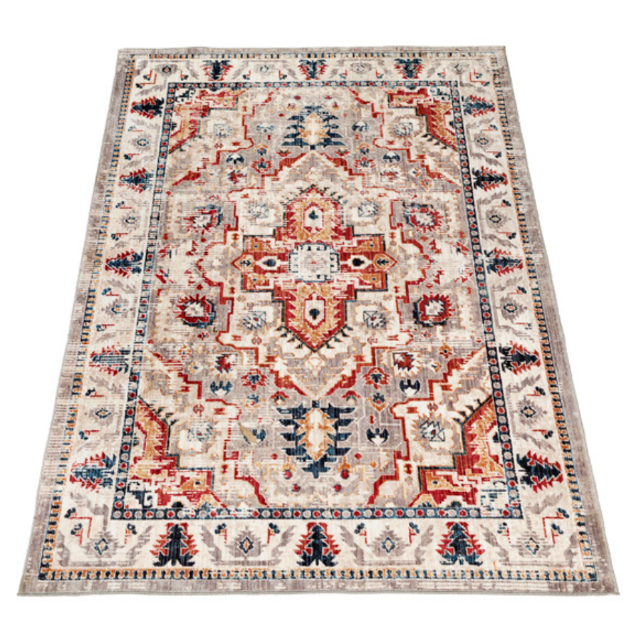 Ankara Multicolour Distressed Traditional Turkish Rug - Fab Habitat , Soft And Plush Turkish Rugs, 