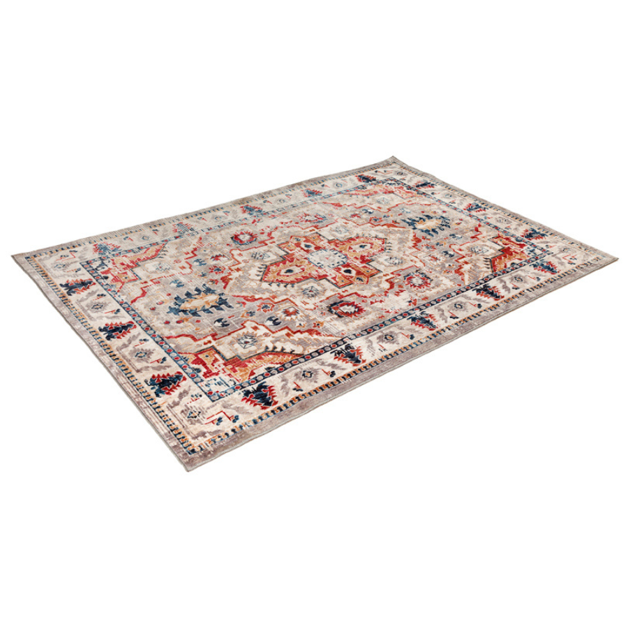 Ankara Multicolour Distressed Traditional Turkish Rug - Fab Habitat , Soft And Plush Turkish Rugs, 