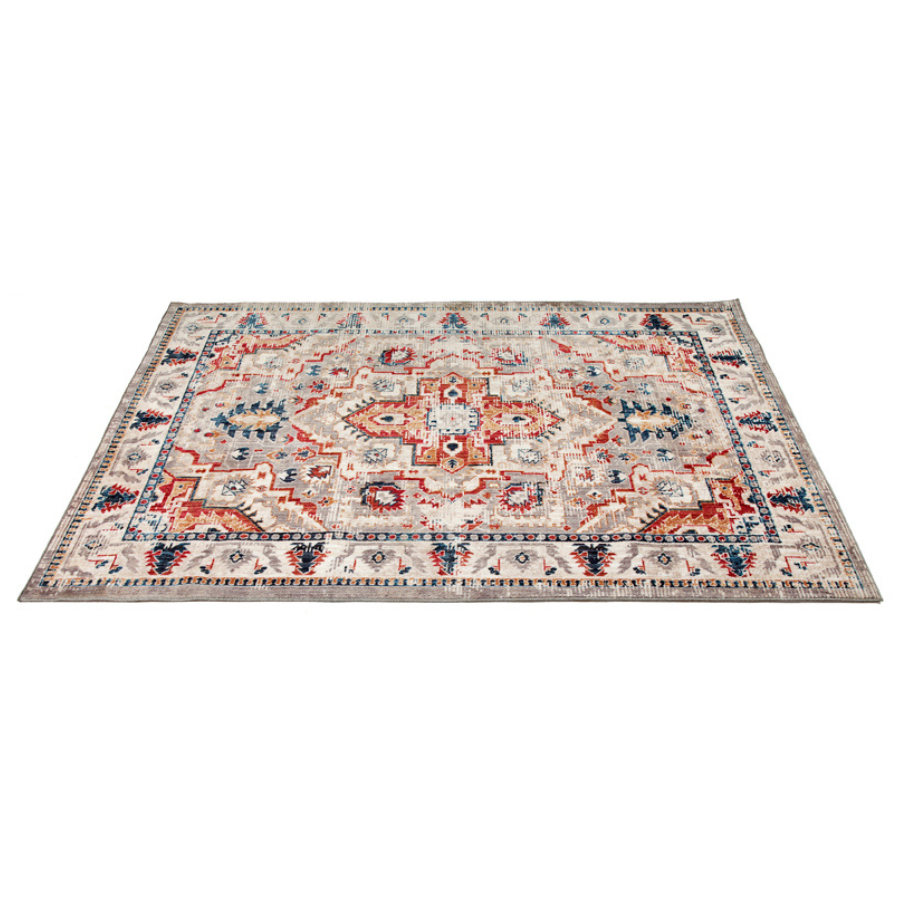 Ankara Multicolour Distressed Traditional Turkish Rug - Fab Habitat , Soft And Plush Turkish Rugs, 