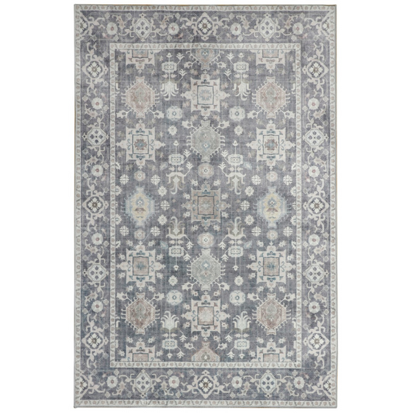 Anna Machine Washable Large Grey Rug - Fab Habitat , Rugs, 
