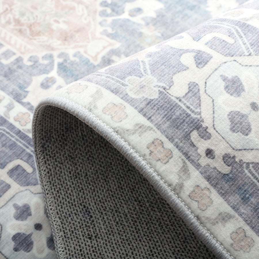 Anna Machine Washable Large Grey Rug - Fab Habitat , Rugs, [product_size],