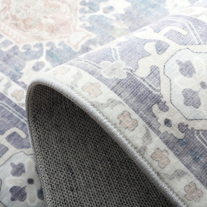 Anna Machine Washable Large Grey Rug - Fab Habitat , Rugs, [product_size],