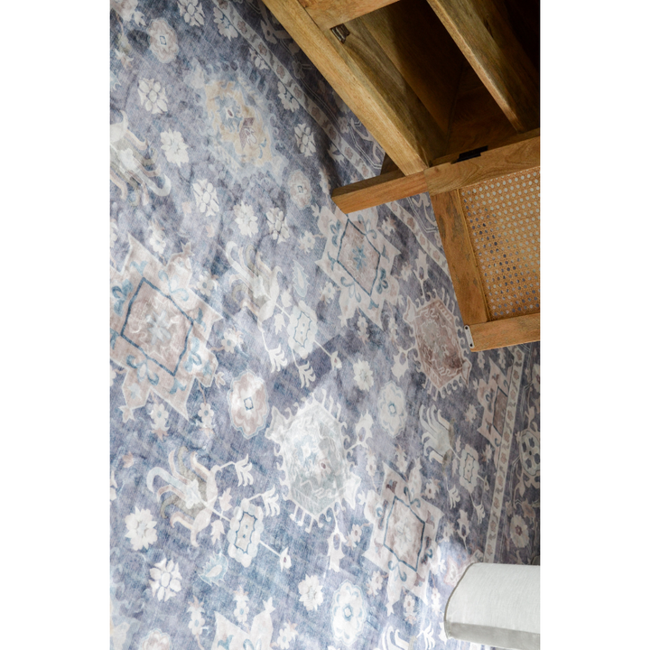 Anna Machine Washable Large Grey Rug - Fab Habitat , Rugs, [product_size],