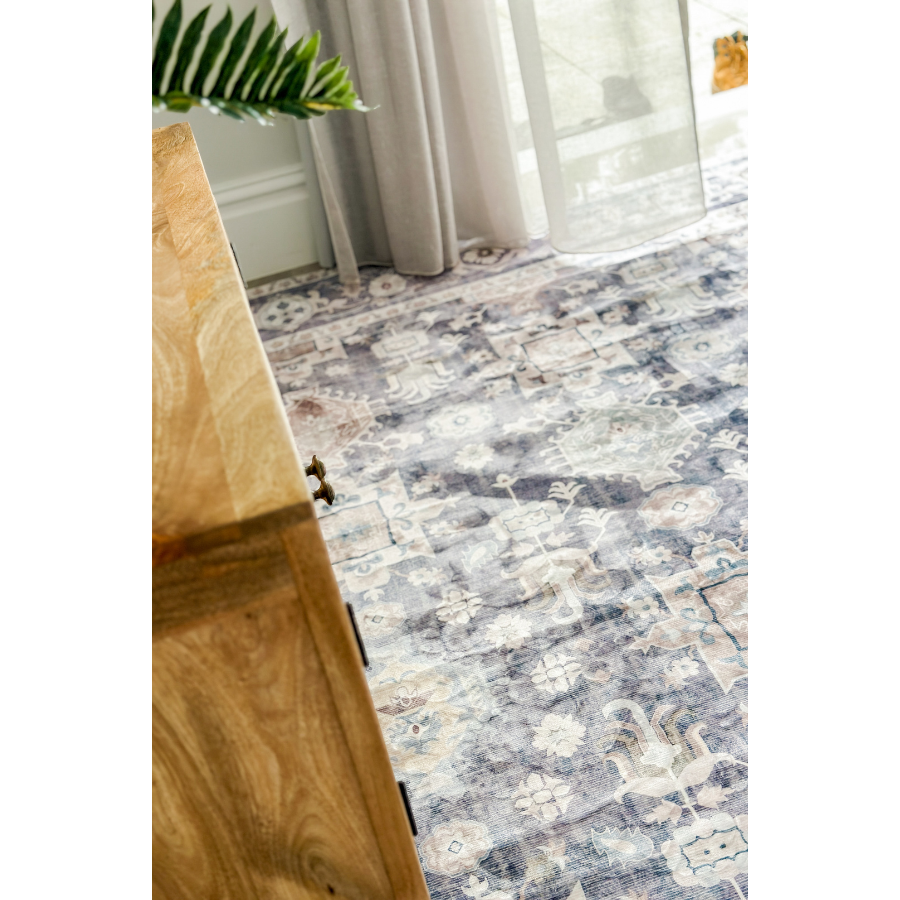 Anna Machine Washable Large Grey Rug - Fab Habitat , Rugs, [product_size],