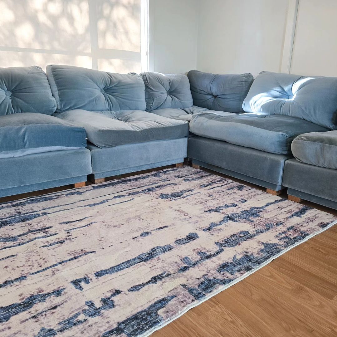 Anini Blue Modern Machine Washable Large Rug - Fab Habitat , Rugs, 