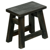 Apurva Black Finish Wood Accent Stool - Fab Habitat , Stool, 