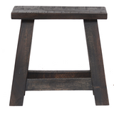 Apurva Black Finish Wood Accent Stool - Fab Habitat , Stool, 