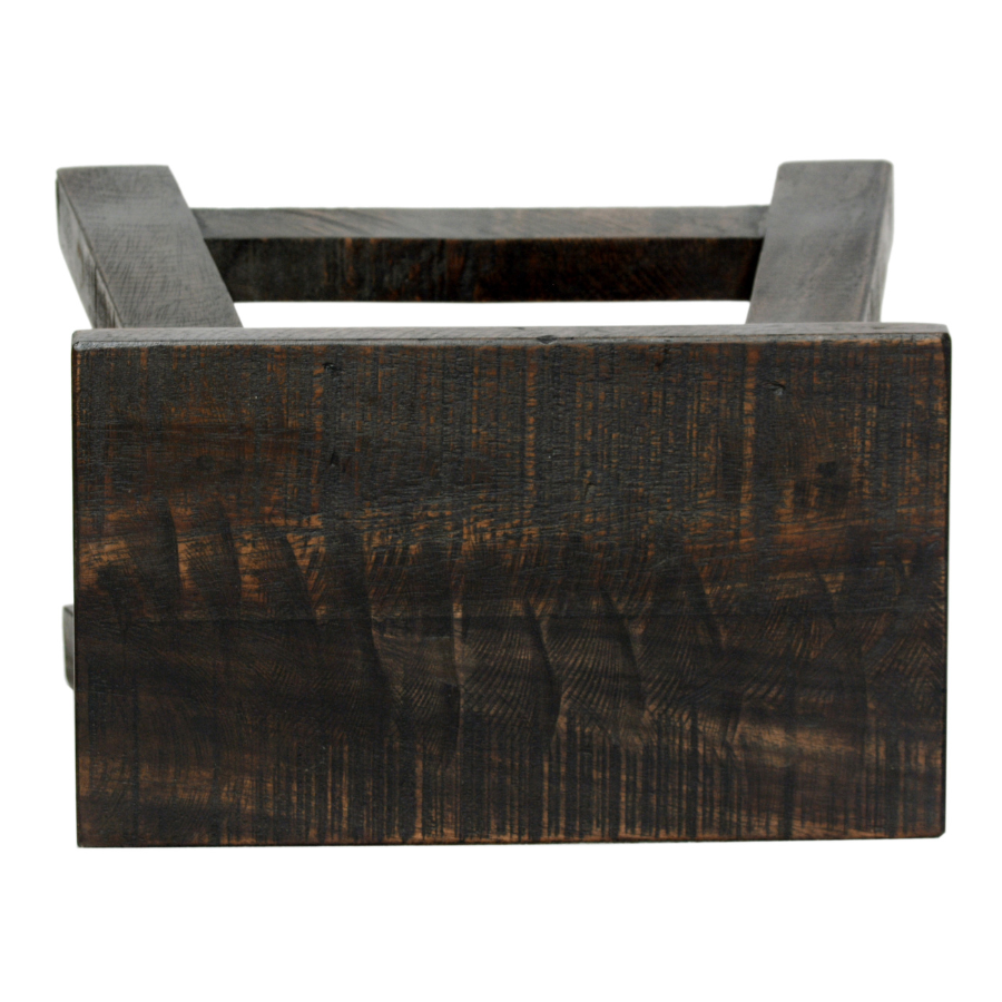 Apurva Black Finish Wood Accent Stool - Fab Habitat , Stool, 