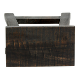Apurva Black Finish Wood Accent Stool - Fab Habitat , Stool, 