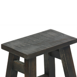 Apurva Black Finish Wood Accent Stool - Fab Habitat , Stool, 