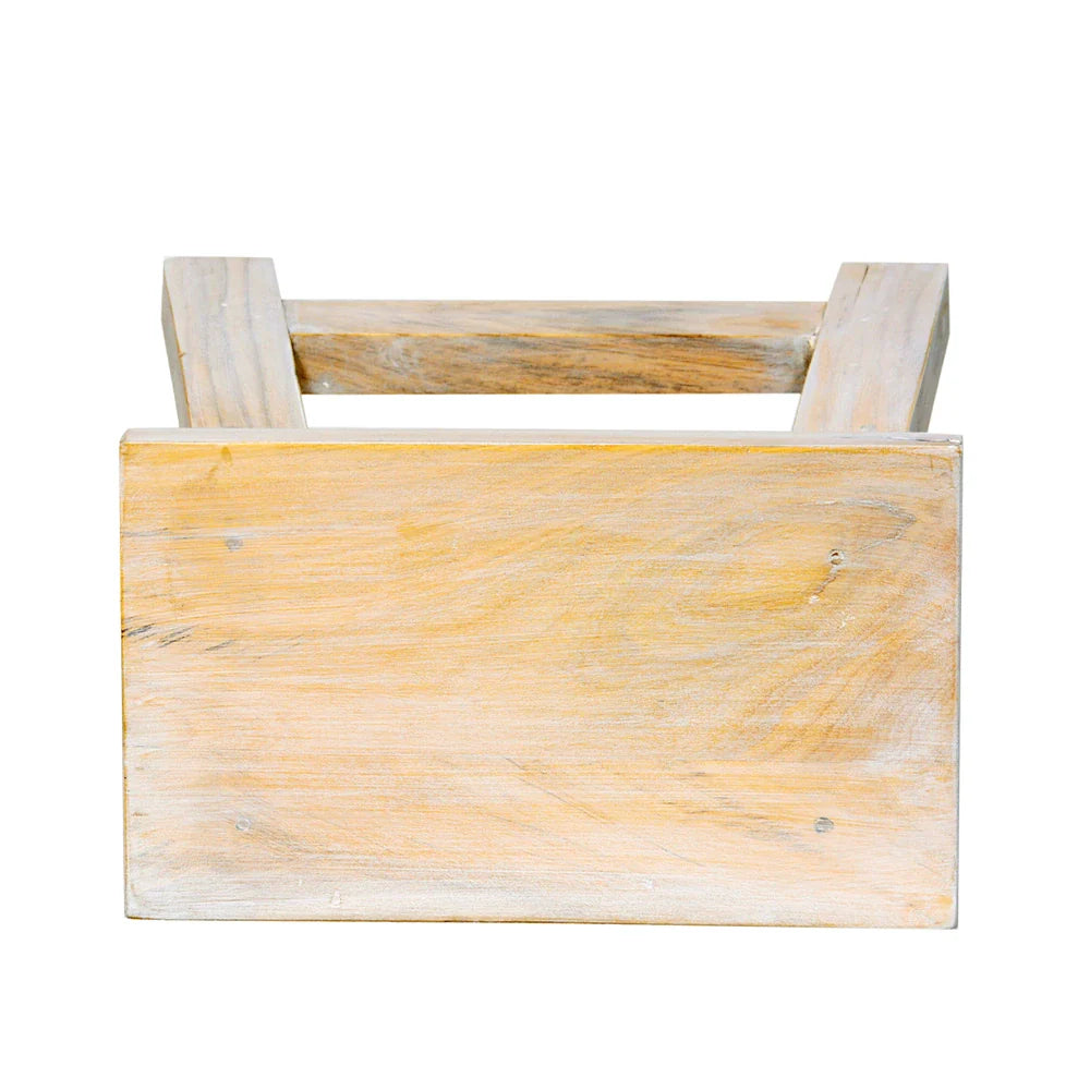 Apurva Light White Wood Accent Stool - Fab Habitat , Stool, 