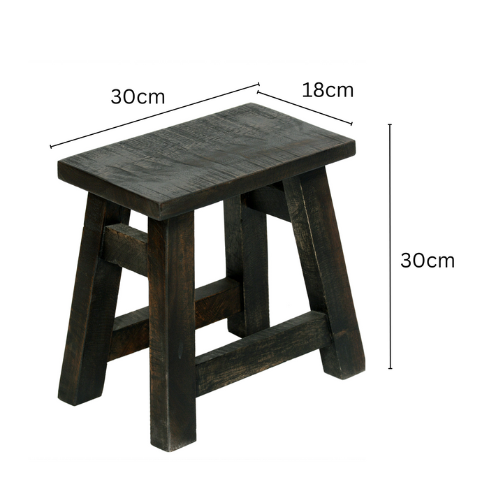Apurva Black Bedside Table – Modern Round Timber Table – Buy Bedside Tables Online in Australia