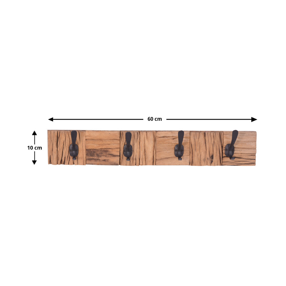Ara 60cm Wood and Metal Wall Hook - Fab Habitat , Wall Hooks, [product_size],