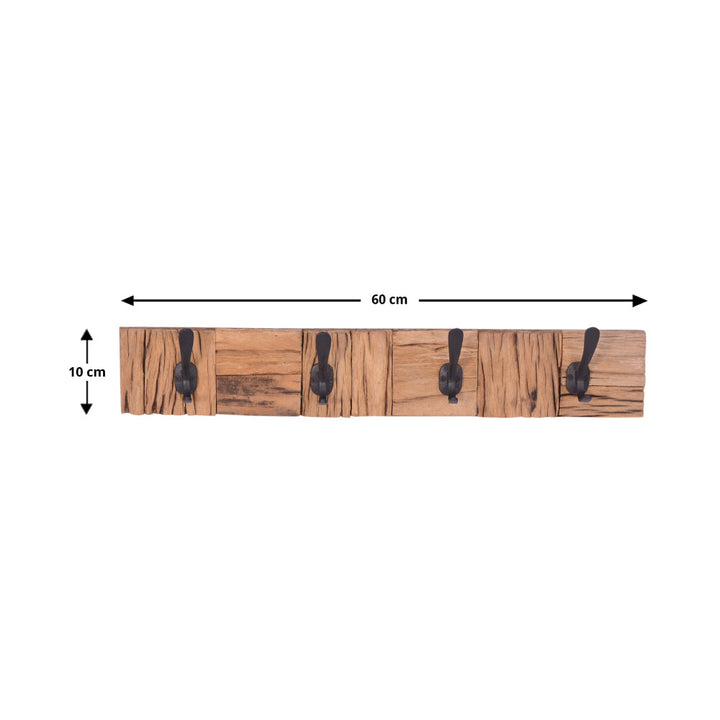 Ara 60cm Wood and Metal Wall Hook - Fab Habitat , Wall Hooks, [product_size],