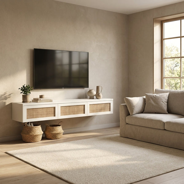 Arya White Floating TV Unit – 160cm