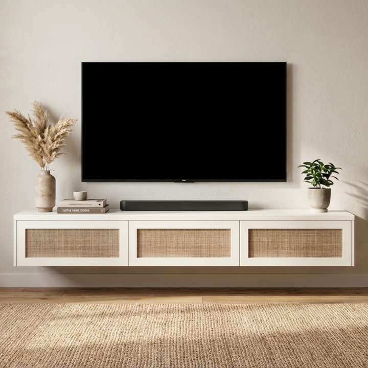 Arya White Floating TV Unit – 160cm