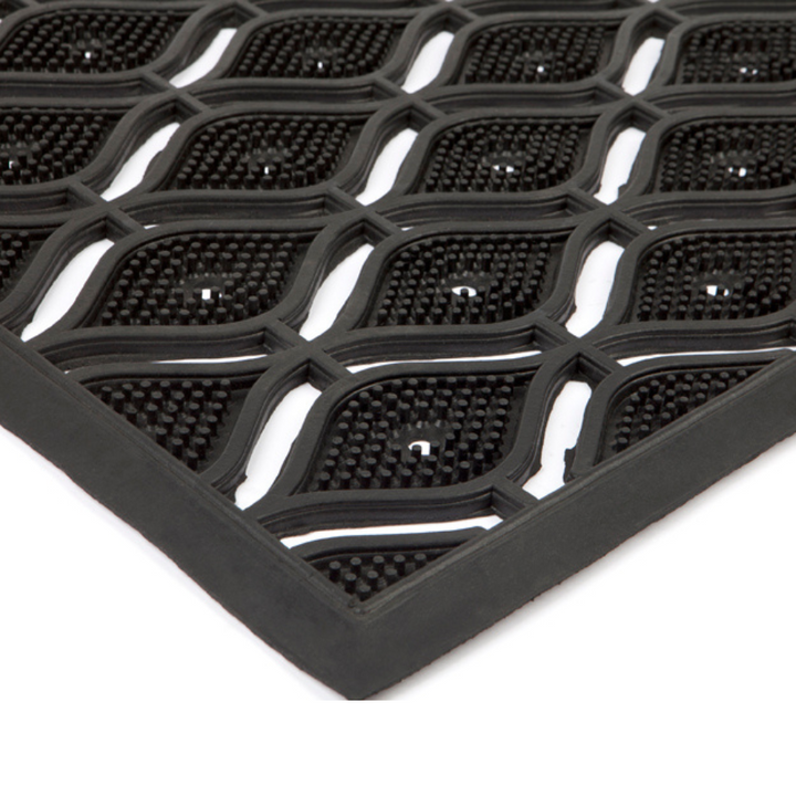 55x90 cm Asa Black Rubber Thin Doormat - Fab Habitat , Doormats, [product_size],