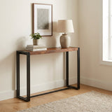 Astra Mango Wood Industrial Console Table