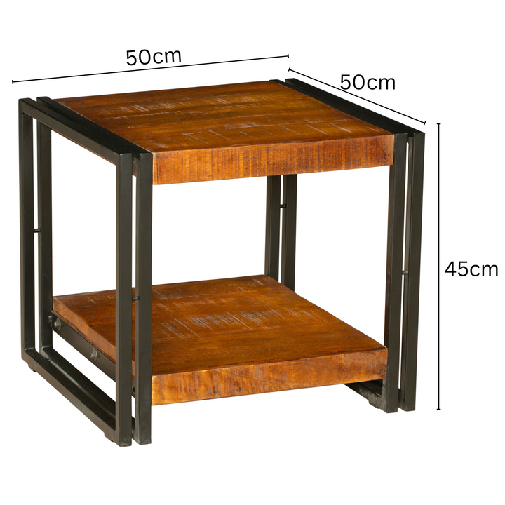 Astra Side Table with 2 Open Shelves – Compact Storage – Buy Online in Australia