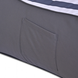 Aura Navy & White Garden Outdoor Lounger Bean Bag with Handle & Pocket