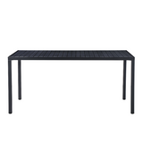Aurora black 164 cm dining table – rectangular matte finish – buy online in Australia