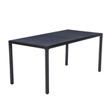 Modern black Aurora table – 164 cm dining furniture – angled leg detail – buy online in Australia