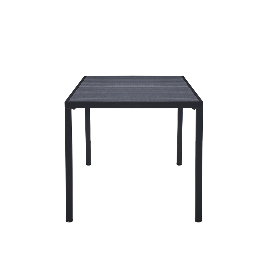 Aurora dining table in black – 164 cm with clean lines and sleek profile – buy online in Australia