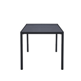 Aurora dining table in black – 164 cm with clean lines and sleek profile – buy online in Australia