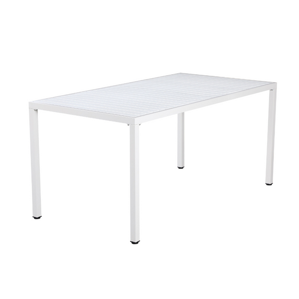 Aurora white dining table – 164 cm modern table with sleek edges – buy online in Australia
