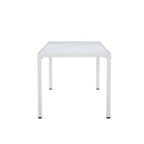 Back view of Aurora table in white – 164 cm size – contemporary style – buy online in Australia