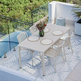 Aurora Pearl Cream 164cm Outdoor Dining Table