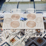 Aurora Pearl Cream 164cm Outdoor Dining Table
