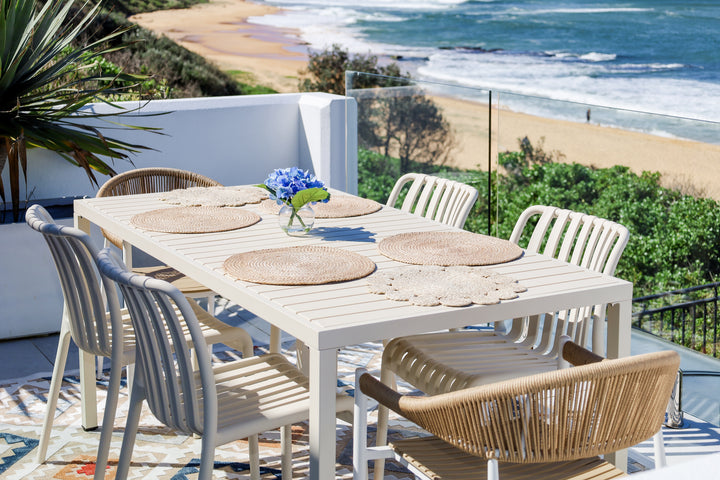 Aurora Pearl Cream 164cm Outdoor Dining Table