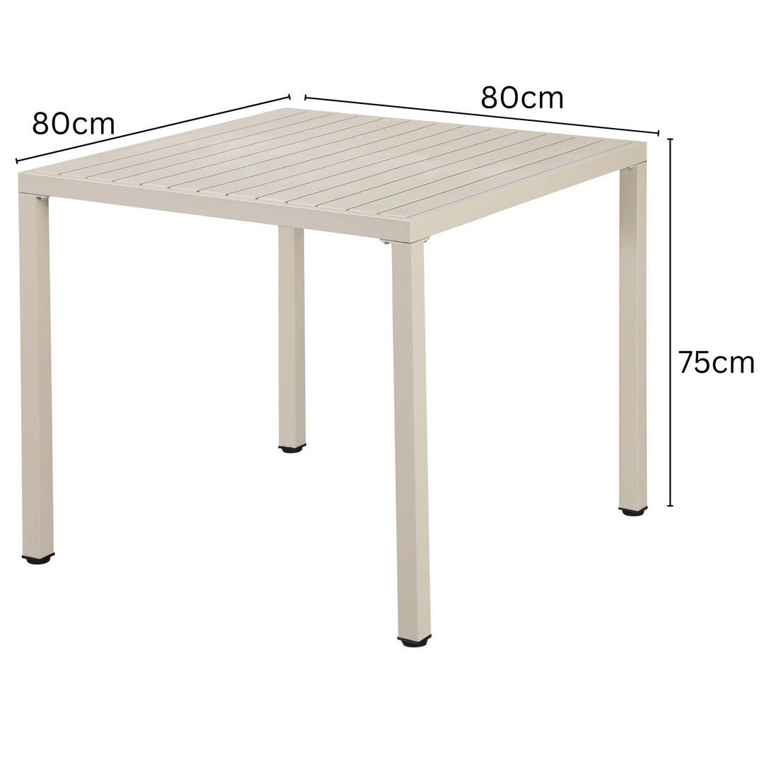 Aurora Pearl Cream 80cm Outdoor Dining Table
