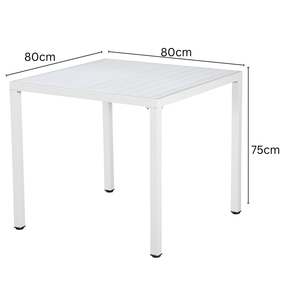 Aurora White 80cm Outdoor Dining Table