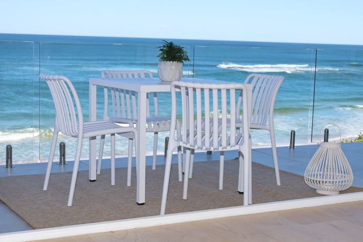 Aurora White 80cm Outdoor Dining Table