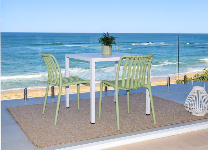 Aurora White 80cm Outdoor Dining Table