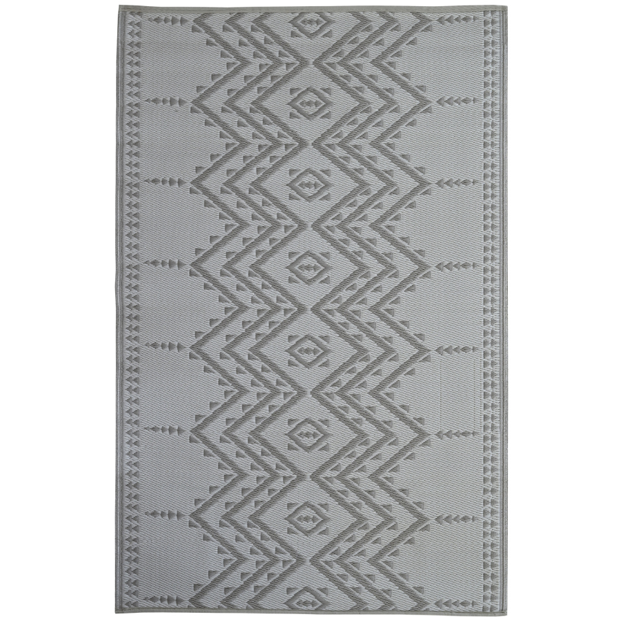 Ayana Grey Recycled Plastic Reversible Large Outdoor Rug - Fab Habitat , Recycled Plastic Rugs & Mats, 