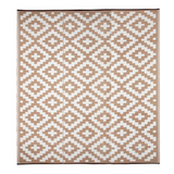 Aztec Beige & White Outdoor Plastic Mat for Picnic - Fab Habitat , Picnic Rugs, 