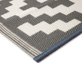 Aztec Grey & White Rectangular Diamond Pattern Foldable Waterproof XL Camping Mat - 270x450 CM - Fab Habitat , Camping Mats, 