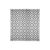 Aztec Grey & White Rectangular Diamond Pattern Foldable Waterproof XL Camping Mat - 270x450 CM - Fab Habitat , Camping Mats, 