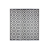 Aztec Grey & White Rectangular Diamond Pattern Foldable Waterproof XL Camping Mat - 270x450 CM - Fab Habitat , Camping Mats, 