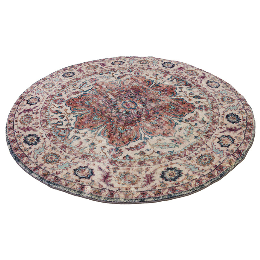Syria Rugs Round Buy Babylon Multicolour Traditional Distressed Round Rug Online